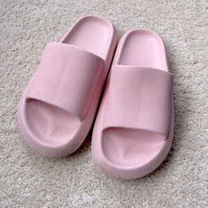 Baby Pink Cloud Slides